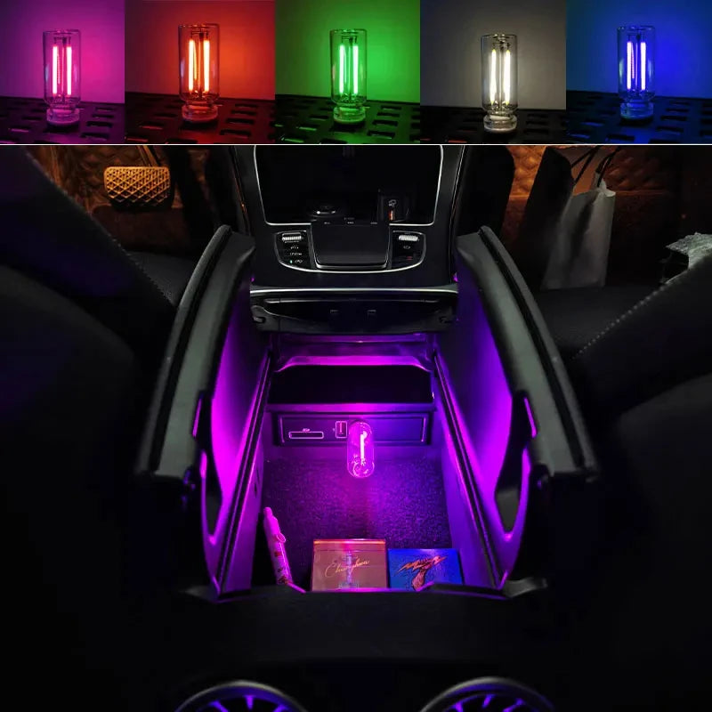 Portable USB Touch Night Light Plug and Play LED Incandescent Filament Lighting Decorative Ambient Lamp for Car Bedroom Camping