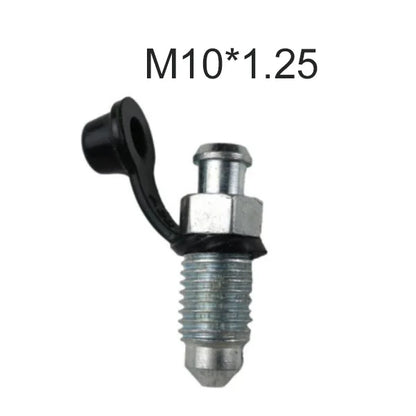 Motorcycle Brake Pump Calipers Exhaust Bleed Screw M8 M10 1.25 1.0 Picth with Rubber Dust Cap for Moped Scooter