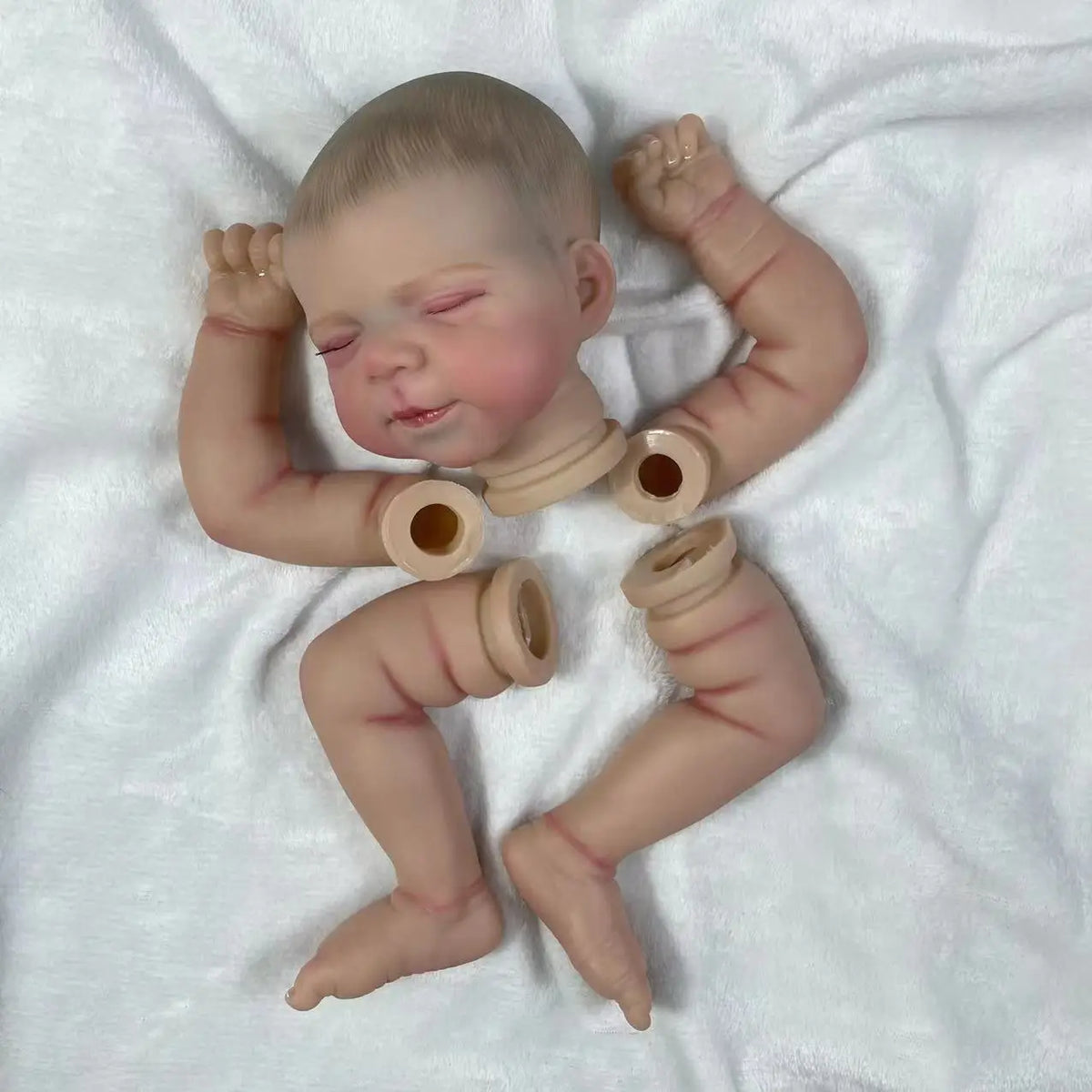 18Inch Already Painted Reborn Doll Kit Pascale Hand-painted Hair Unassembled Reborn Baby Doll Parts With Cloth Body
