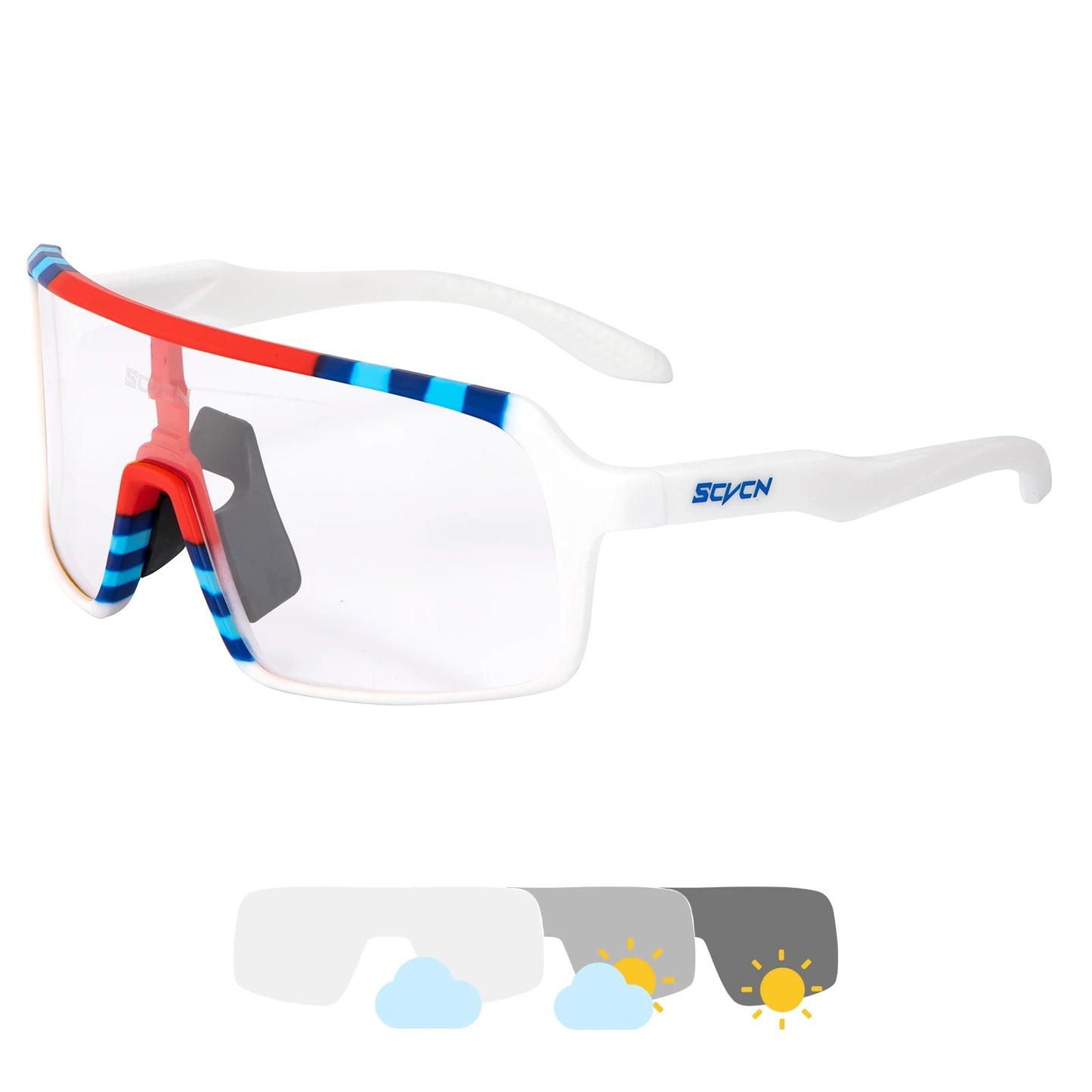 SCVCN Polarized Cycling Sunglasses Mtb Sports UV400 Photochormic Glasses Goggles Bicycle Bike Glasses Men Women Cycling Eyewear