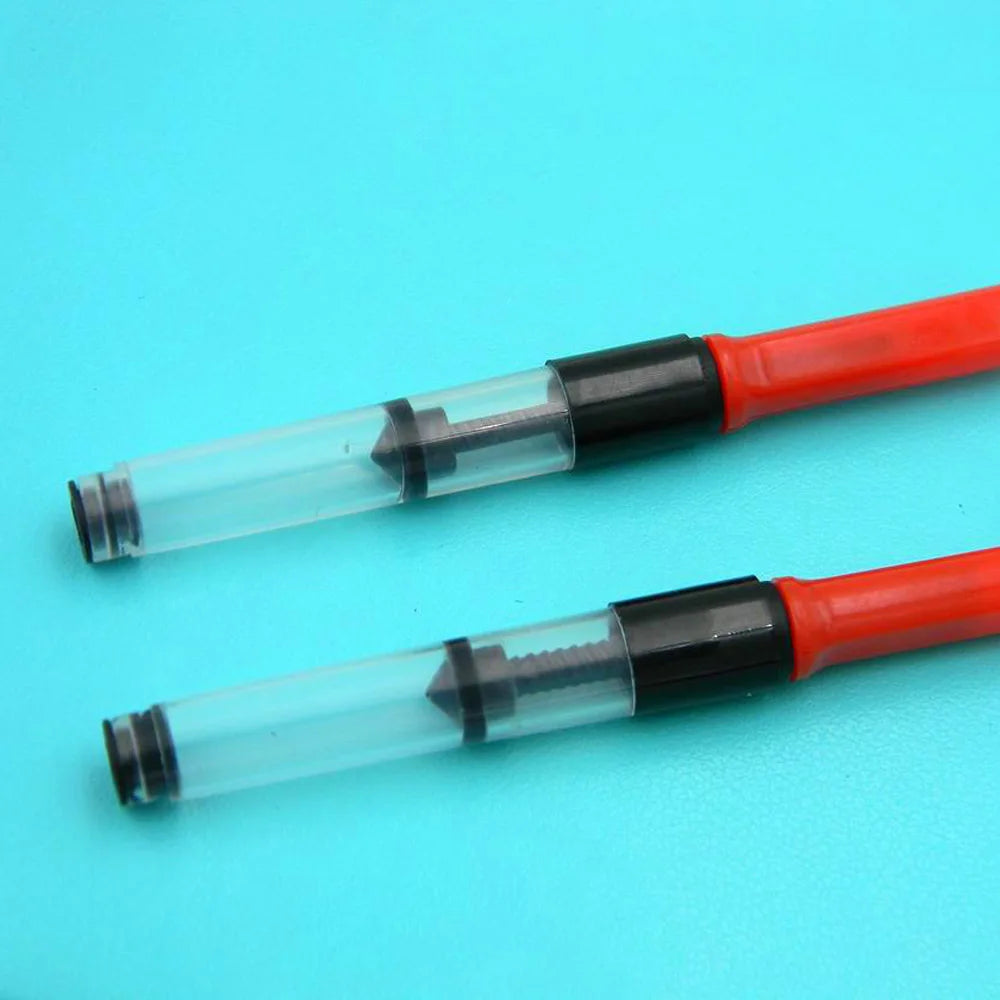 5pcs red Fountain Pen Ink Converter Cartridges 3.4mm Hot Sale Pen Refill Stationery Office School Supplies