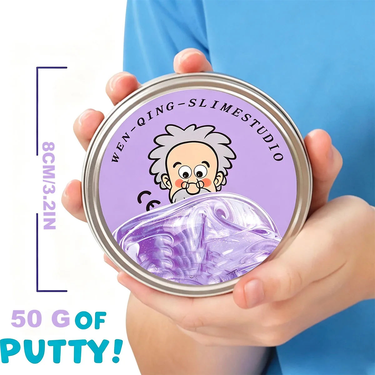 1.76oz (50g) Non-Newtonian Putty – Ultra-Shiny Slime Crystal, Stress Relief Toy for Teens & Adults, Never Dries Out, Great Gift