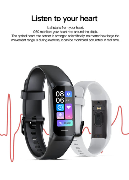 LIGE Amoled Smart Watch Men Smart Band Women Heart Rate Blood Smartwartch Waterproof Smart Bracelet Sport Fitness Tracker 2026