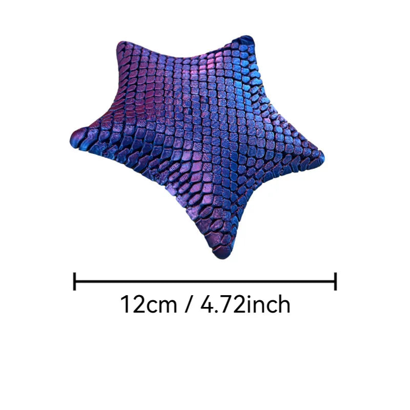 3D Printed Articulated Starfish Stress Relief Toy Flexible Fidget Toy Movable Joints Decompression Toy Marine Animal Desk Decor