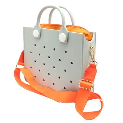 EVA Large Leather Shoulder Bag Handbag Tote Bag Storage for Women Casual Waterproof Beach Bag Hole Fit Charm Fashion Storage Bag
