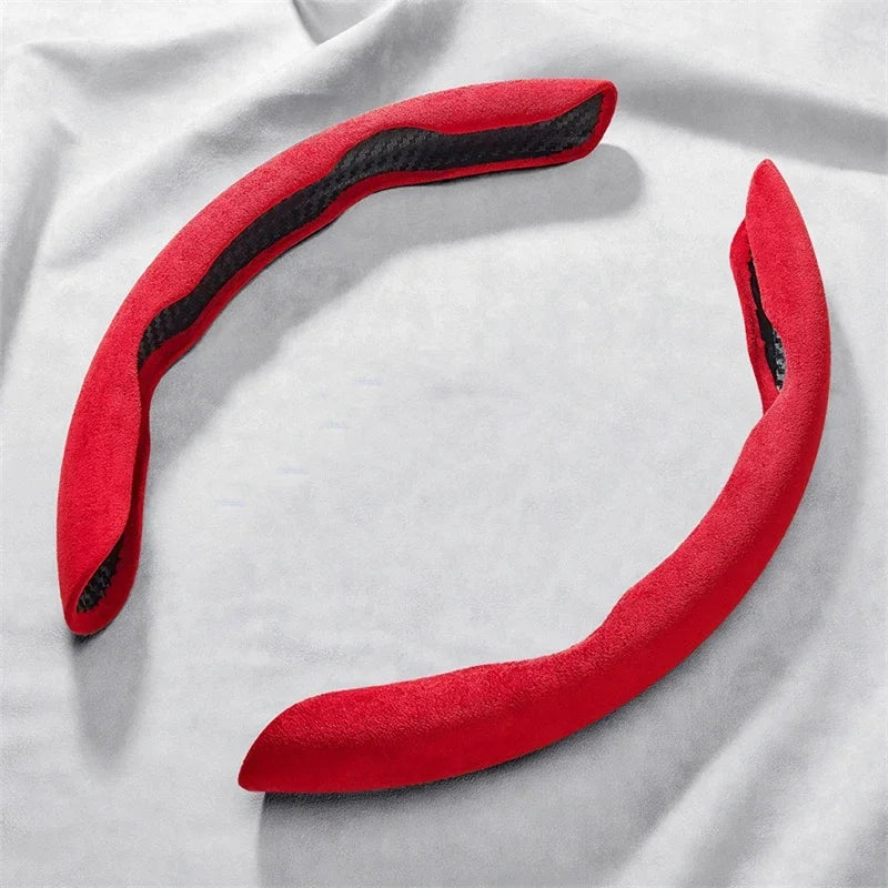 Suede Universal 38CM Car Steering Wheel Booster Cover Non-Slip Auto Interior Steer Protector Decoration Accessories