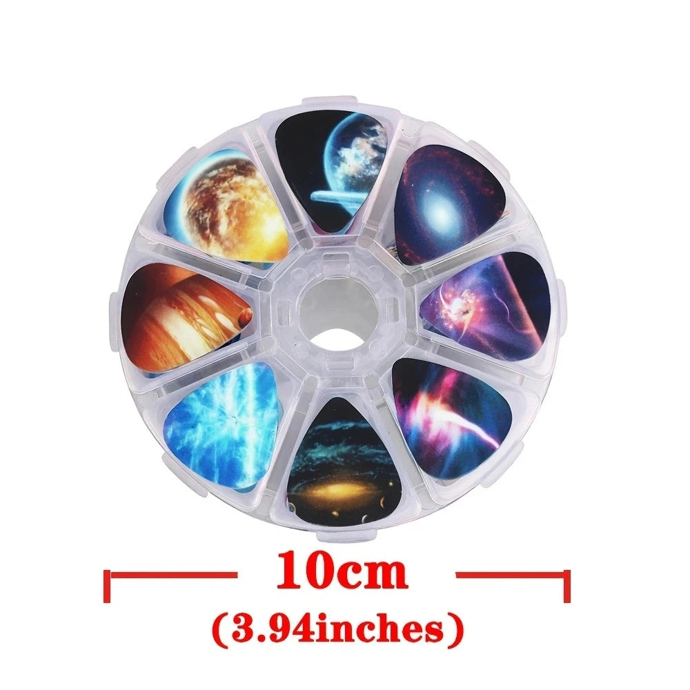 0.46/0.71/1.0mm 50pcs guitar paddle Acoustic guitar Picks ukulele Musical instrument accessories Natural universe picks with box