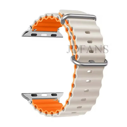 Strap For Apple watch ultra band 49mm 44mm 45mm 41mm 40mm 38mm 44 45 mm 1:1 Original Ocean belt iWatch series 9 10 8 7 se bands