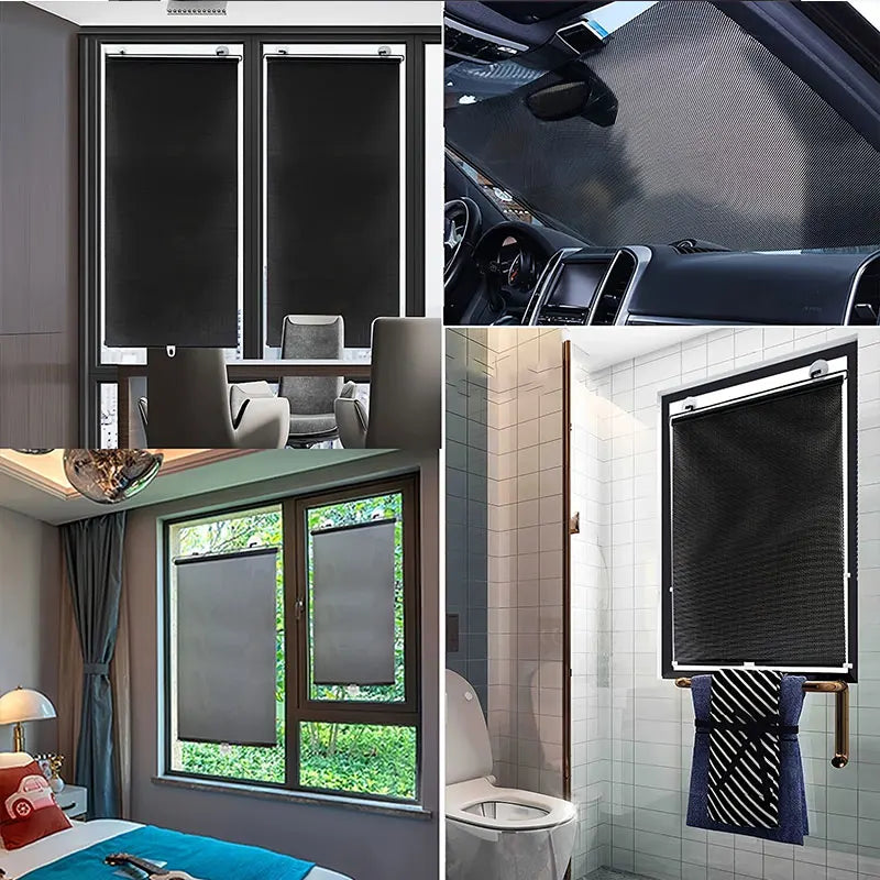 Blackout Curtain Blinds Without Drilling Window Roller Interior Bedroom Roll Black Out Rolls Blind Suction Cup Home Decor Items