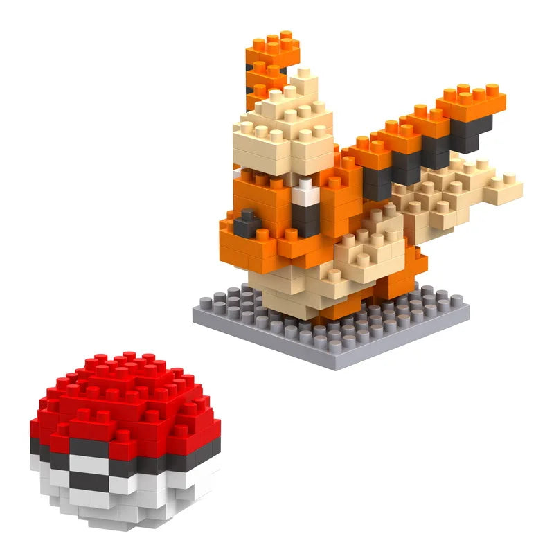 75 Style Building Blocks Assembly Anime Picachu Charizard Doll Blastoise Bulbasaur Gengar Bricks Figures Toy for Kid Gift