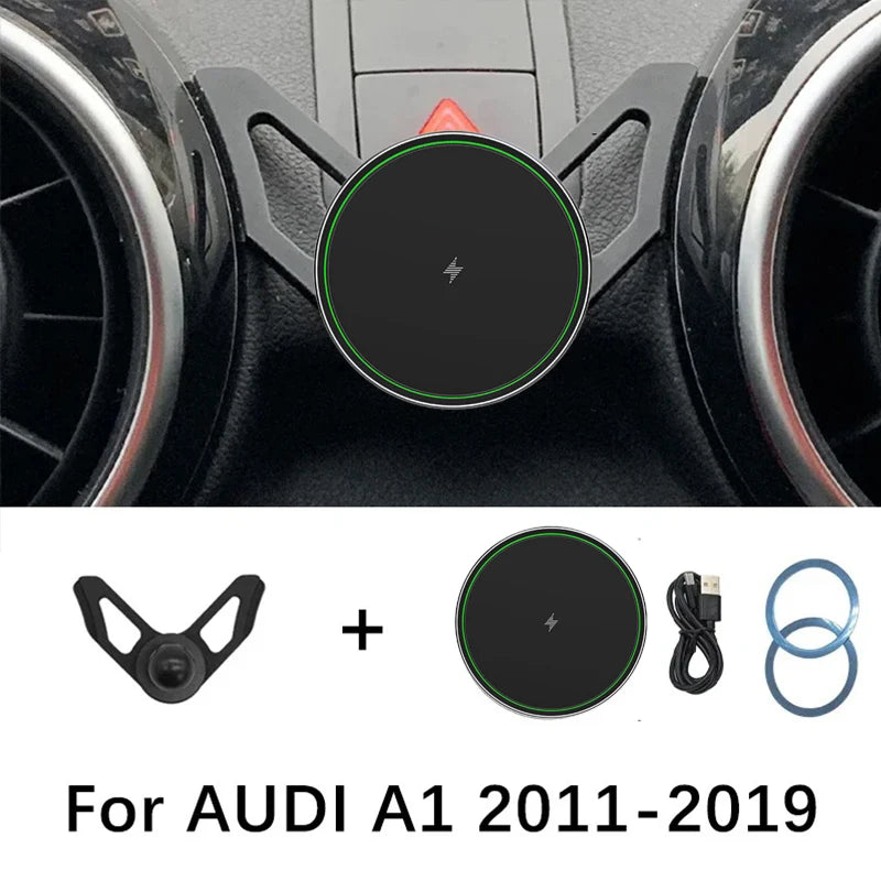 Magsaf Magnetic Car Phone Holder For Audi A1 Sportback 8XA 8XF 2011-2019 Wireless Charging Holder for Mobile iPhone 12 13 Pro