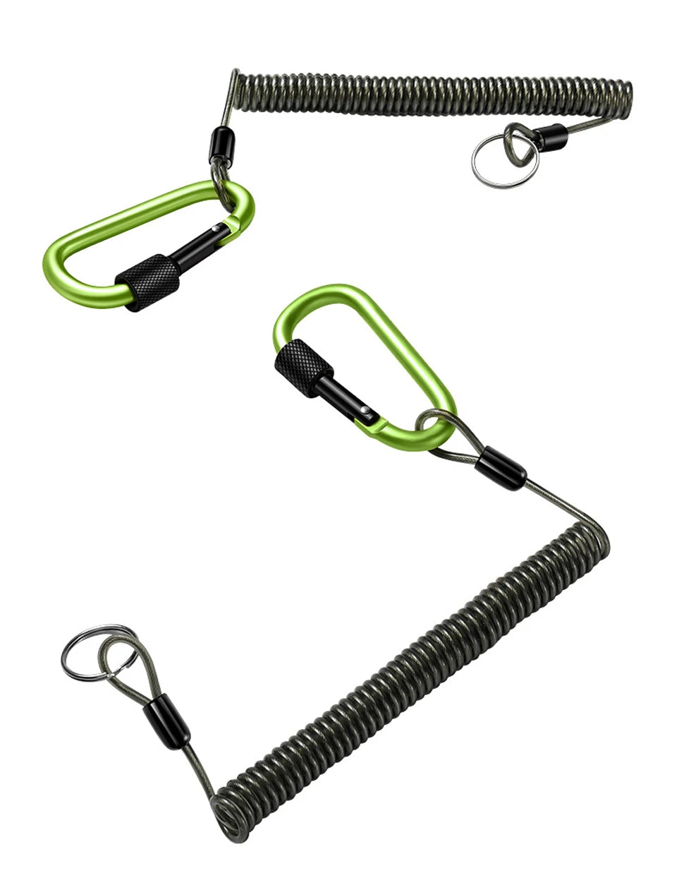 Durable Anti-Lost Lanyard 1/1.2/1.5/2.0m Telescopic Elastic Retention Rope Safety Spring Lanyard Rope Key Ring Chain Accessories