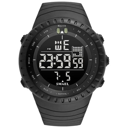 SMAEL Brand Men Electronics Watch Outdoor Sports Waterproof Big Dial Digital LED Alarm Digital-watch 1237 Sport Watch
