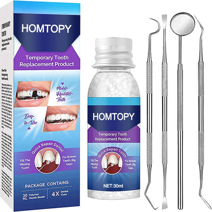 Moldable Teeth Repair Kit Temporary Dental Replacement Kit Thermal Beads For Filling Fix The Missing And Broken Tooth Artificial