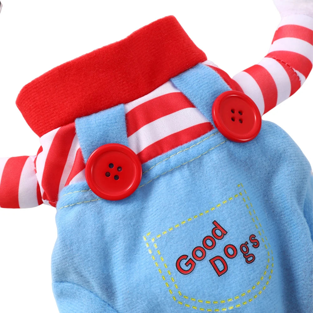 Funny Dog Clothes with Hat Halloween Costume For Small Big Dogs Cat Cute Puppy Cosplay Outfits Pet Dress Up Jumpsuit Party Gifts