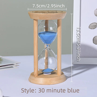 1PCS 3/5/10/15/30 Minutes Wooden Hourglass Timer Home Living Room Desktop Decoration Children Birthday Gift Portable Sand Clock