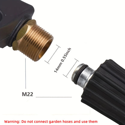 2175PSI High Pressure Washer Gun - M22-14&1/4" Quick Connect with 5 Color Nozzles, Lightweight Compact Gun for Car Cleaning