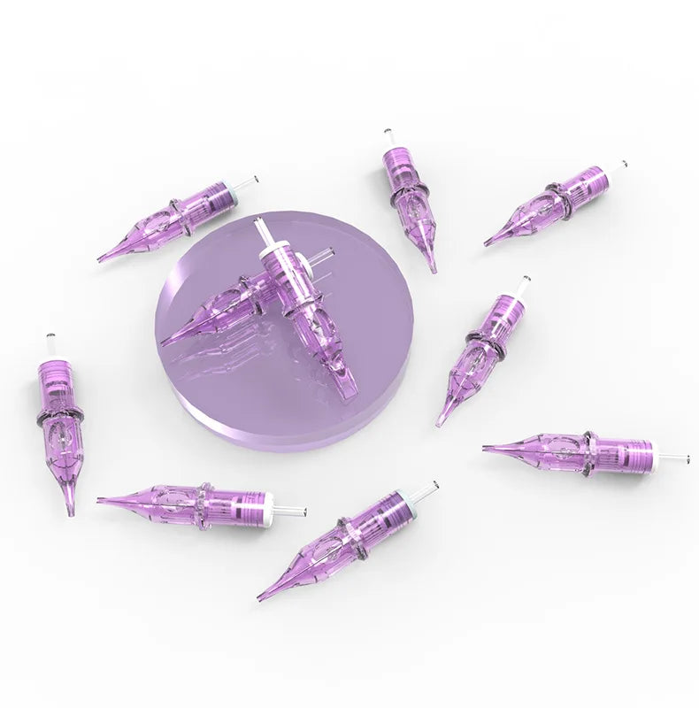 YILONG 50/20PCS Disposable Purple Tattoo Cartridges Needle RM/RL/M1/RS Needle Diameter 0.35MM Tattoo Needle For Tattoo Machine