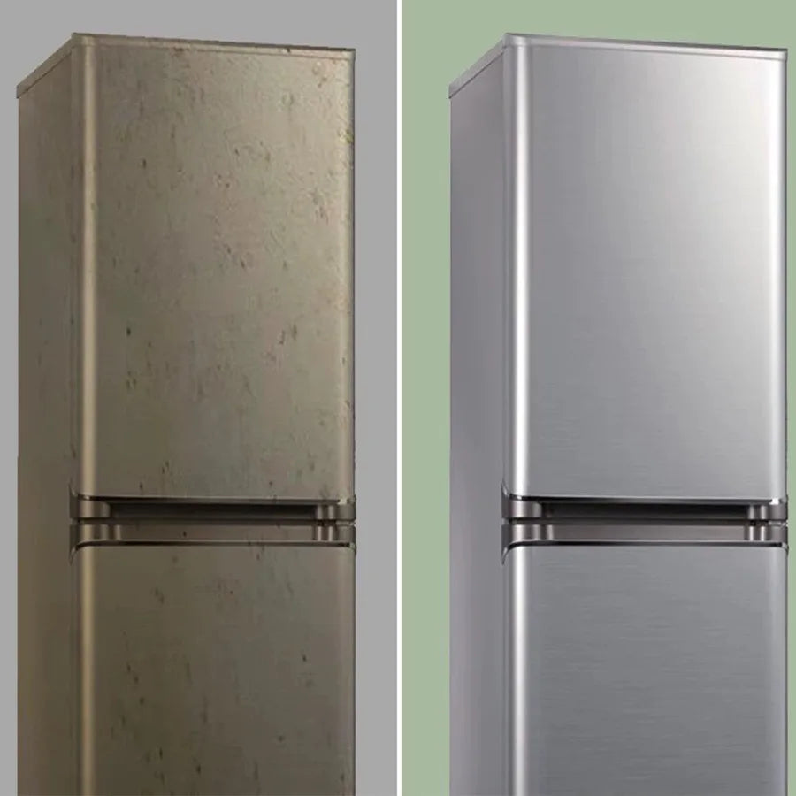 PVC Stainless Brushed Silver Removable Wallpaper Decor Film Vinyl Waterproof Oil-proof House Appliance Kitchen Elevator Sticker