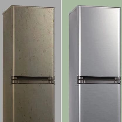 PVC Stainless Brushed Silver Removable Wallpaper Decor Film Vinyl Waterproof Oil-proof House Appliance Kitchen Elevator Sticker