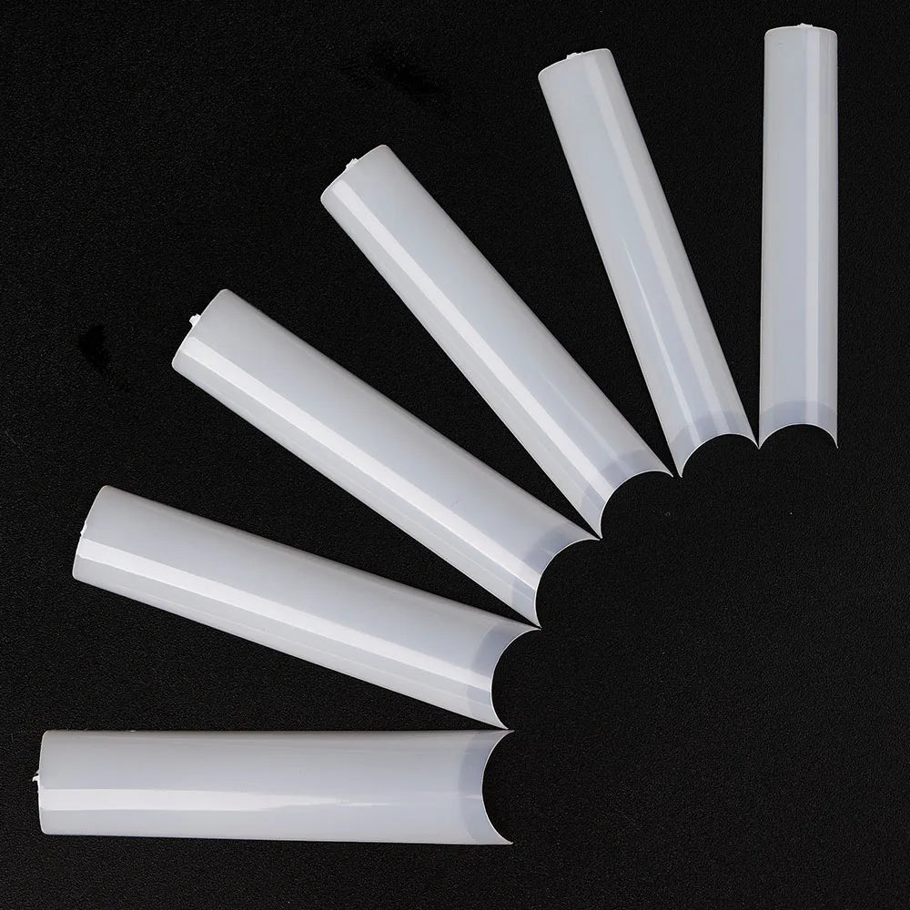 3XL Long Coffin/Square Acrylic False Nail Tip Half Cover C Curved Straight Nail Tips Manicure Nail Art Decoration ToolFake Nails