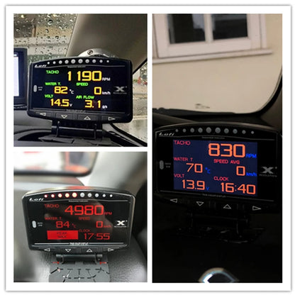 Original Lufi X1 revolution OBD OBD2 meter Smart Digital Multi English Version Gauge for car