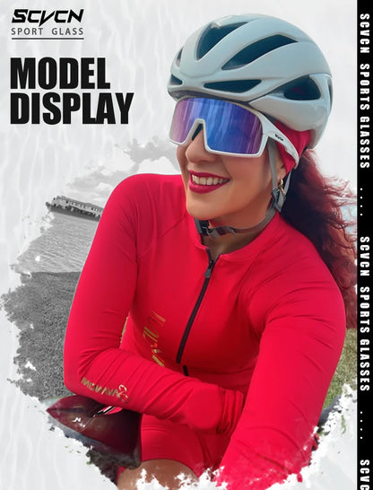 SCVCN Cycling Glasses MTB Road Bike Sunglasses UV400 Bicycle Glasses Protection Light Unisex Bike Sports Equipment