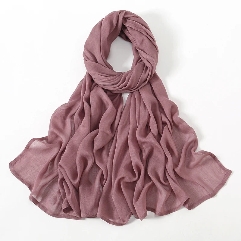 Fashion Modal Hijab Rayon Cotton Shawls Muslim Hijabs For Women Plain Scarf Big Size Headscarf Islamic Turban Headband 190*85cm