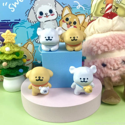Maltese Dog Blind Box We Are The Best In World Series Cute Model Flocking Figures Childrens Toys Peripheral Gifts