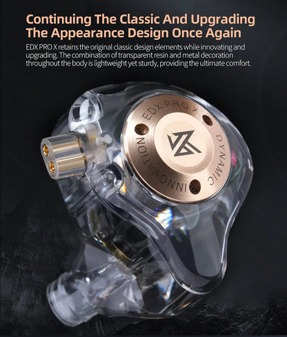 KZ EDX PRO X Dynamic Drive Earphone HIFI Bass Music Earbud Sport Noise Cancelling Headset KZ EDXPROX ZSTX ZSN PRO ZAS EDA ZVX
