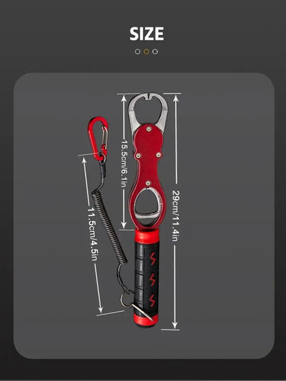 Fishing Lip Gripper Fish Plier Hand Grip Portable Aluminum Alloy Fishing Grip Hook Gripper With Weight Scale Fishing Accessories