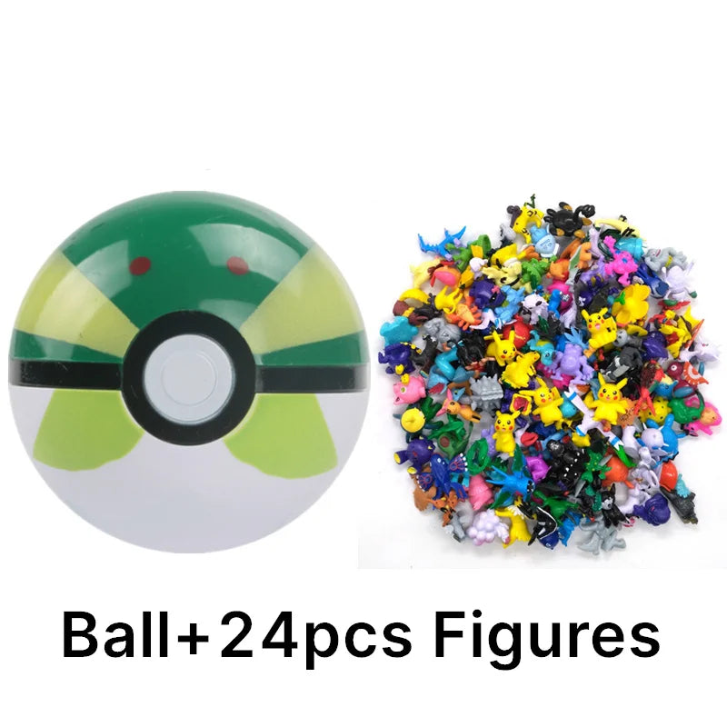 аниме фигурки Toys 7Cm Elf Ball 2-3cm Anime Action PokeBall Figures Monster Toy Model Dolls Children Christmas Gift