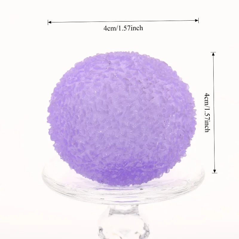 Ice Ball Maltose Squishy Toys Blue Mochi Sensory Fidgets Toy Simulated Transparent Anti Stress Slow-rebound Decompression Toy