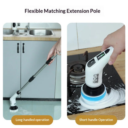 HOMEFISH Cordless Spin Scrubber Electric Cleaning Brush for Bathroom Kitchen Toilet Multipurpose Household Cleaning Tool