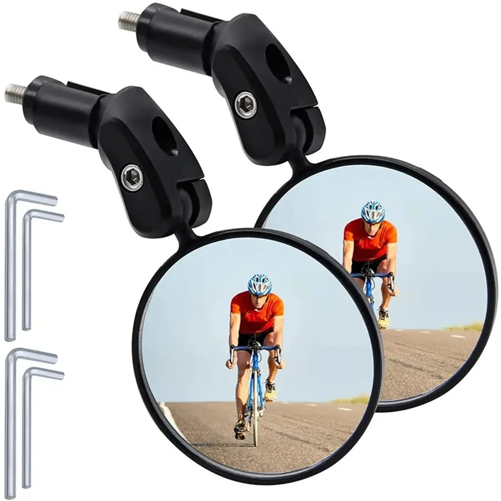 Universal Adjustable Bicycle Rearview Mirror Wide Angle 360° Rotate Handlebar Mount Mirror for MTB Road Bike Cycling Accessories