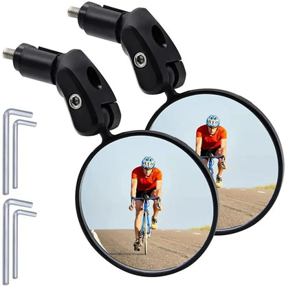 Universal Adjustable Bicycle Rearview Mirror Wide Angle 360° Rotate Handlebar Mount Mirror for MTB Road Bike Cycling Accessories