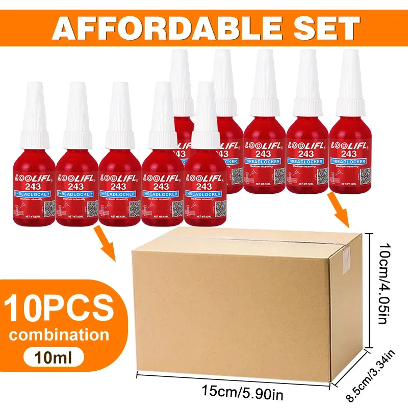 Screw Lock Threadlocker Red Screw Glue Thread Locking Agent Anaerobic Glue Anti-loose Universal Thread Sealants