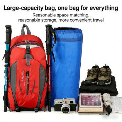 Homefish 40L Waterproof Hiking Backpack Large Capacity Breathable Rucksack Unisex Outdoor Camping Travel Climbing Sports Bag