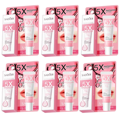 5X Niacinamide Plumping Lip Mask – Intense Hydration & Anti-Dryness for Soft, Pink Lips | Care Chapped Lips Overnig 10g/pc