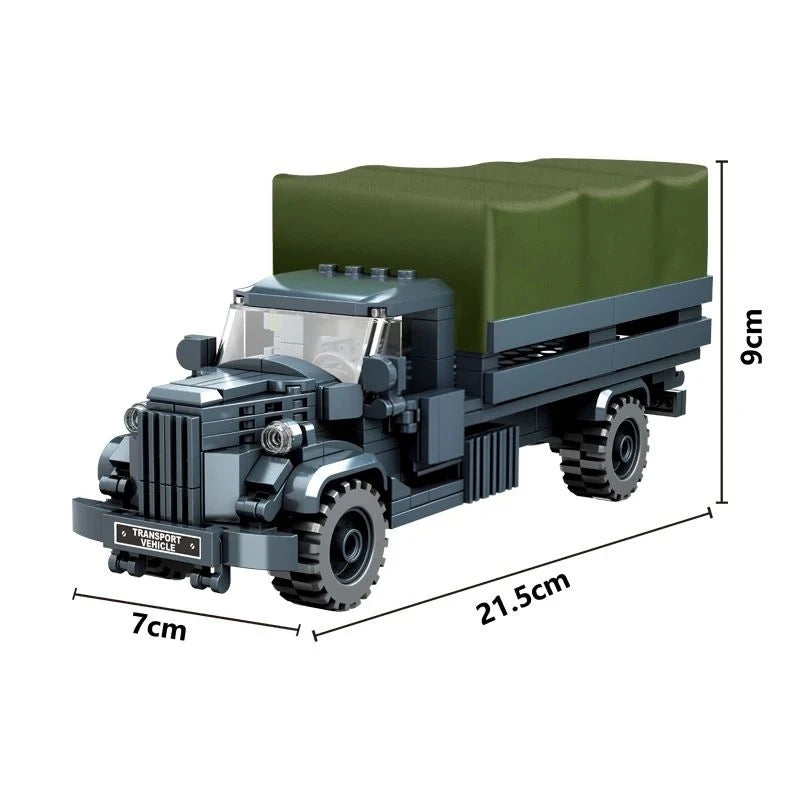 Military Army Soldiers World War Tank Armored Vehicle Model Assemble Building Blocks Bricks DIY Toys Gift
