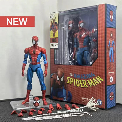 Hot CT Toys SpiderMan Mafex 075 Figure The Anazing Spiderman Comic Ver Mafex 185 Action Figure Figurine Model Toys Kids Gifts
