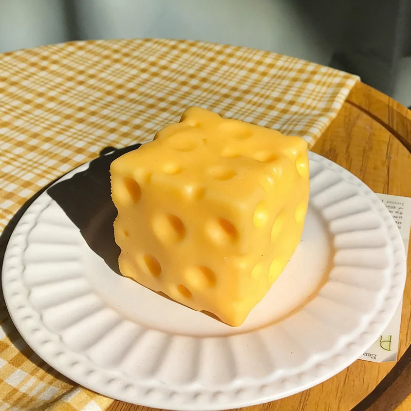 5CM Cheese Squeeze Toy Extra Large Size Cheese Squishy Fidget Toys Slow Rebound Shapeable Venting Ball for Adults Gifts 2026 New