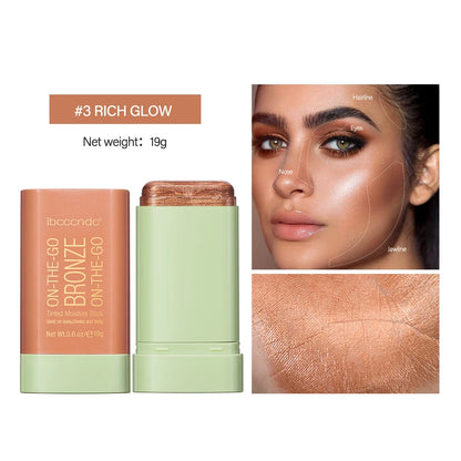 Multi-function Blush Stick Face Makeup Waterproof Easy Color Rouge Blusher Cream Contour Rendering Brightening Contour Makeup
