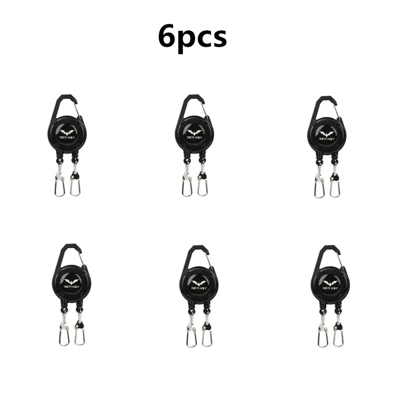 Outdoor Double Headed Clip Buckle, Work Permit Hanging Buckle, Keychain, Fishing Buckle, Telescopic Buckle, Easy to Pull Buckle