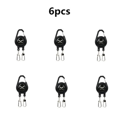 Outdoor Double Headed Clip Buckle, Work Permit Hanging Buckle, Keychain, Fishing Buckle, Telescopic Buckle, Easy to Pull Buckle