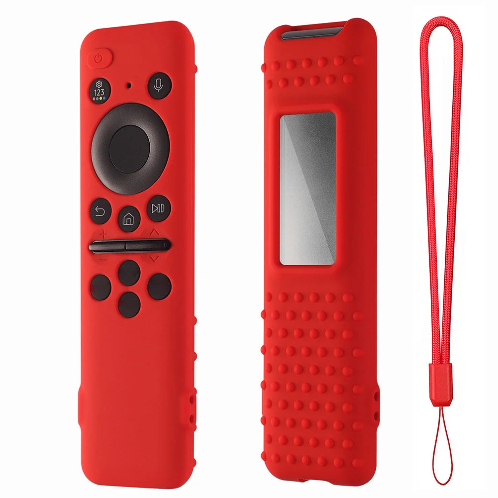 For Samsung BN59-01432A 01432B Remote Control Silicone Protective Case Shockproof Anti-Slip Smart TV Soft Sleeve with Lanyard