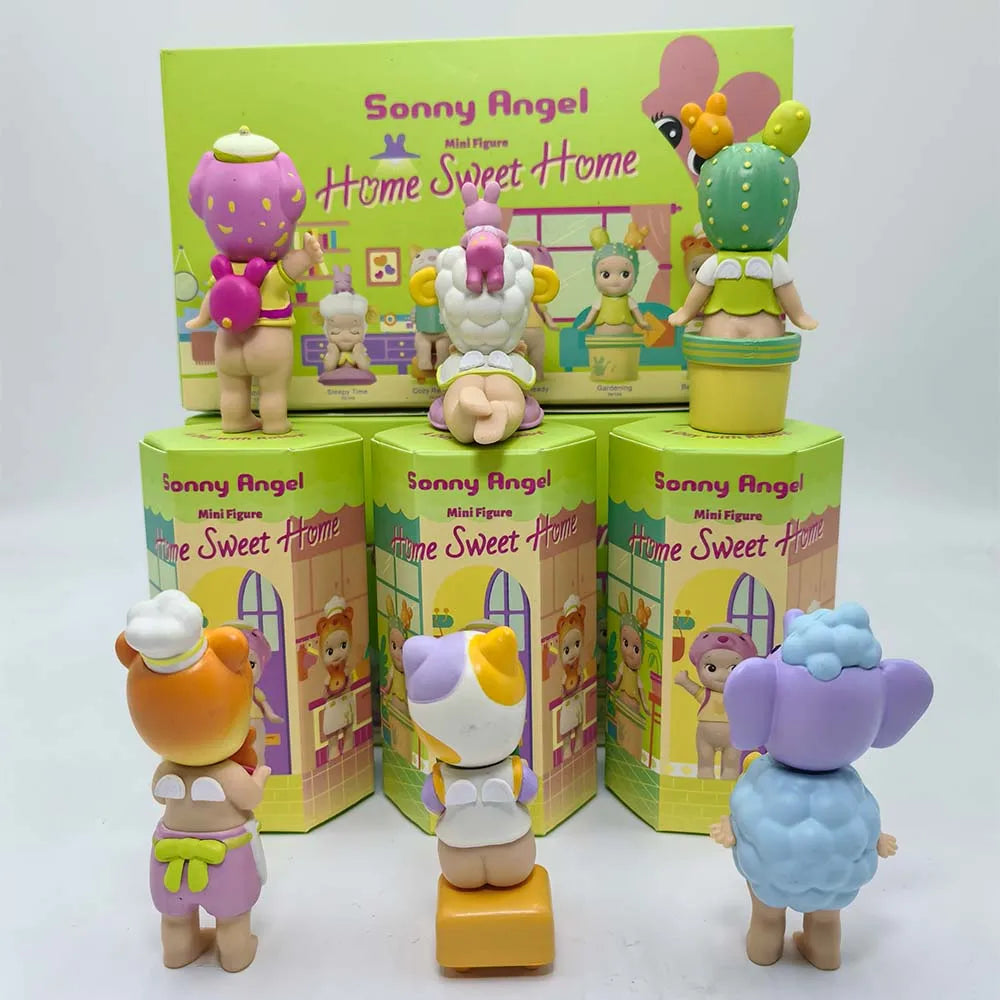 Sonny Angel Mini Figure Home Sweet Home Series Blind Box  Model Anime Doll Desktop Ornament Decor Toy Girl Birthday Gift