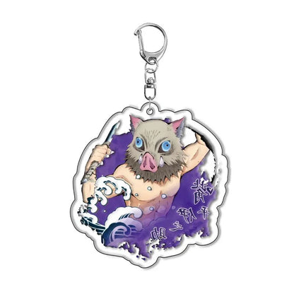 Demon Slayer doll toy Kimetsu No Yaiba Blade of Ghost Keychain Acrylic Pendant Car Key Chain Fans kids Xmas Gift Anime Jewelry