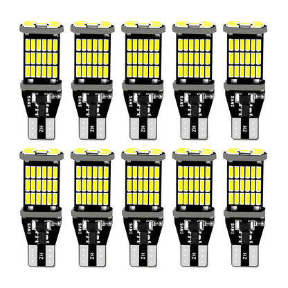 10-pack T15 W16W 921 912 T16 LED high-power ultra-bright bulbs suitable for car turn signal, brake, and reverse light replacemen