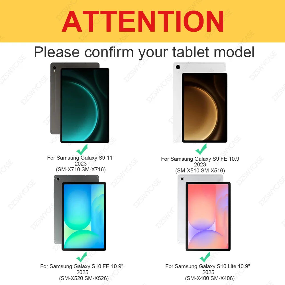 Case for Samsung Galaxy Tab S10/S9 FE / S10 Lite 10.9 inch / S9 11 inch Tablet, Ultra-Thin Protective Cover with Auto Sleep/Wake